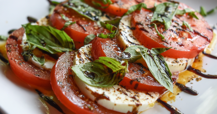 Caprese Salad with Pesto Drizzle—Easy, Fresh & Healthy Recipe