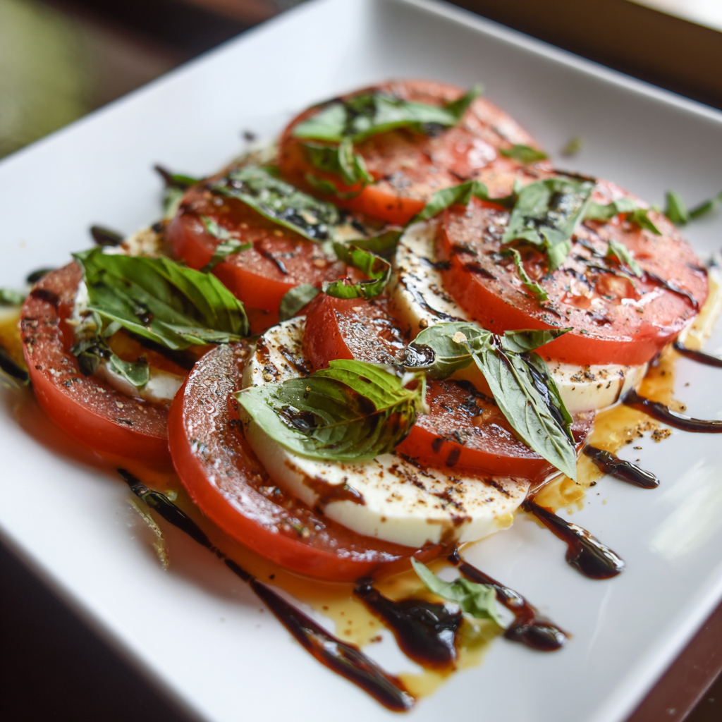 Caprese Salad with Pesto Drizzle—Easy, Fresh & Healthy Recipe